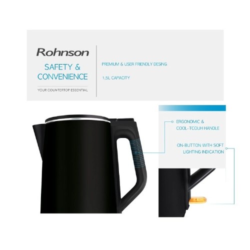 ΒΡΑΣΤΗΡΑΣ ROHNSON R-7528 ΜΑΥΡΟ 1,7L